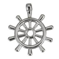 Stainless Steel Ship Wheel & Anchor Pendant, original color Approx 2.5mm 