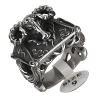 Men Stainless Steel Ring in Bulk, for man & blacken, 20.5mm, US Ring 