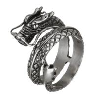 Men Stainless Steel Ring in Bulk, Dragon, for man & blacken, 22mm, US Ring 