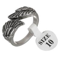 Men Stainless Steel Ring in Bulk, Wing Shape, for man & blacken, 11.5mm, US Ring 
