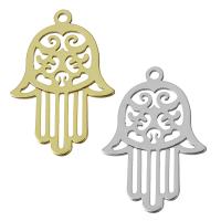 Stainless Steel Pendants, Hamsa, plated Approx 2mm 
