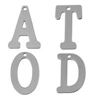 Stainless Steel Letter Pendant, Alphabet Letter original color 