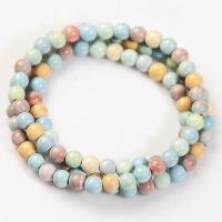 Rainbow Jasper Bracelet, Round, polished, for woman & multi-strand, multi-colored, 6mm Approx 18 Inch 