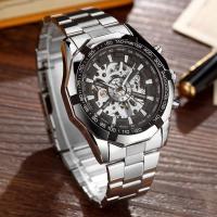 Men Wrist Watch, Zinc Alloy, with Organic Glass & Stainless Steel, Chinese movement, stainless steel watch band clasp, plated, Life water resistant & for man Approx 9.4 Inch 