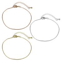 Brass Bracelets, with 2Inch extender chain, plated, box chain & for woman 1mm Approx 6.5 Inch 
