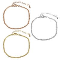 Brass Bracelets, with 2Inch extender chain, plated, mesh chain & for woman 2mm Approx 6.5 Inch 