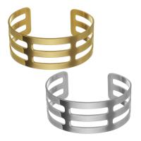 Stainless Steel Cuff Bangle, plated, for woman & hollow 25mm 