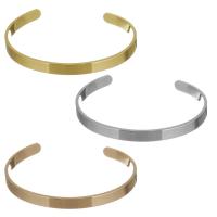 Stainless Steel Cuff Bangle, plated, for woman 6mm 