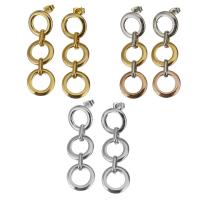 Stainless Steel Drop Earring, plated, for woman 49mm,15mm 