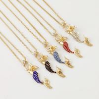 Zinc Alloy Sweater Chain Necklace, Mermaid, plated, box chain & for woman & with rhinestone Approx 31.11 Inch 