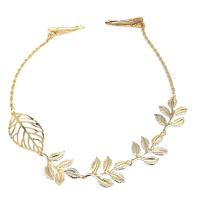 Hair Bands, Zinc Alloy, Leaf, gold color plated, Korean style & for woman, 405mm 