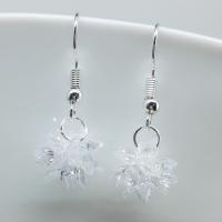 Zinc Alloy Drop Earring, platinum color plated, Korean style & for woman 