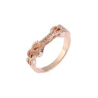 Zinc Alloy Couple Ring, 18K rose gold plated, 2 pieces & Unisex & micro pave cubic zirconia 