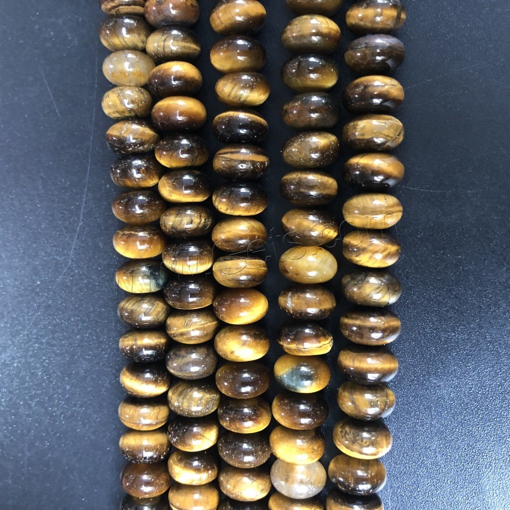 Tiger Eye Beads, polished, DIY & different size for choice, yellow, Length:Approx 15 Inch, Sold By Strand