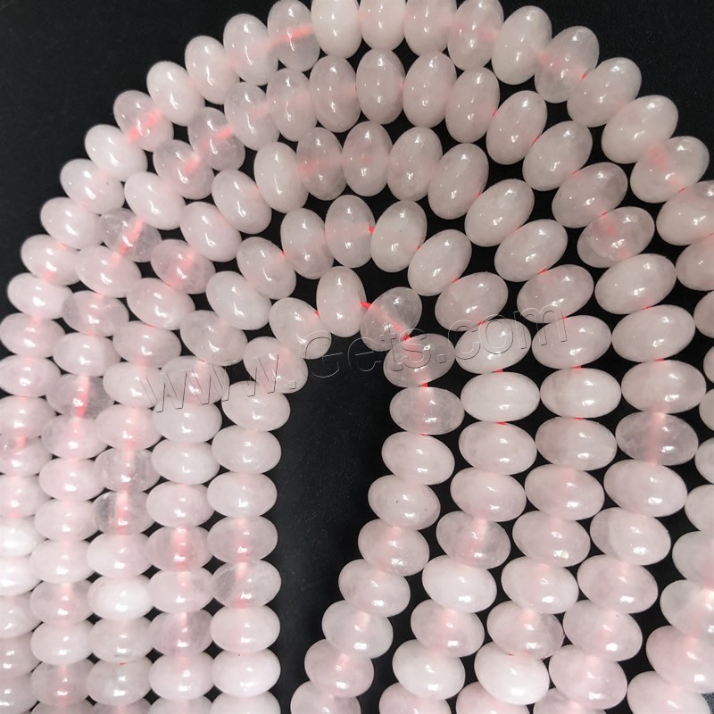 Perles en Quartz Rose naturel, ellipse, poli, DIY & normes différentes pour le choix, rose, Longueur:Environ 15 pouce, Vendu par brin