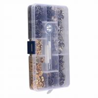 Латунь Овальные кнопки Застежка, с пластиковая коробка, Другое покрытие, экологически чистый пакет & разнообразный, 12.5mm, 2Box/Лот, продается Лот