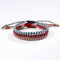 Nylon Cord Woven Ball Bracelets, plated, for woman 