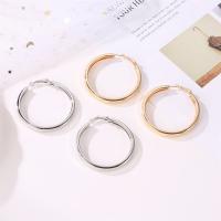 Zinc Alloy Hoop Earring, plated, fashion jewelry & for woman 49mm 