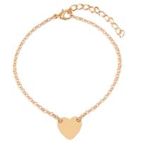 Fashion Zinc Alloy Bracelets, with 5cm extender chain, Heart, plated, fashion jewelry & for woman .6 Inch 