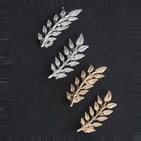 Zinc Alloy Jewelry Brooch, Leaf, plated, Korean style & for woman 