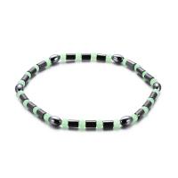 Hematite Anklet, with Acrylic, Unisex, green 4mm Approx 9.03 Inch 