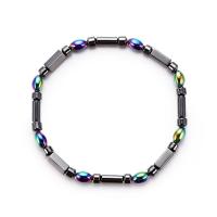 Hematite Anklet, AB color plated, Unisex, multi-colored  Approx 8.05 Inch 