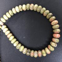 Unakite Beads, polished, DIY Approx 15 Inch 