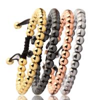 Brass Bracelets, with Nylon Cord, plated, Adjustable & Unisex 5mm 