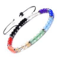 Gemstone Bracelets, plated, Unisex & adjustable, multi-colored .4 Inch 