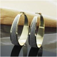 Zinc Alloy Hoop Earring, plated, for woman & frosted 