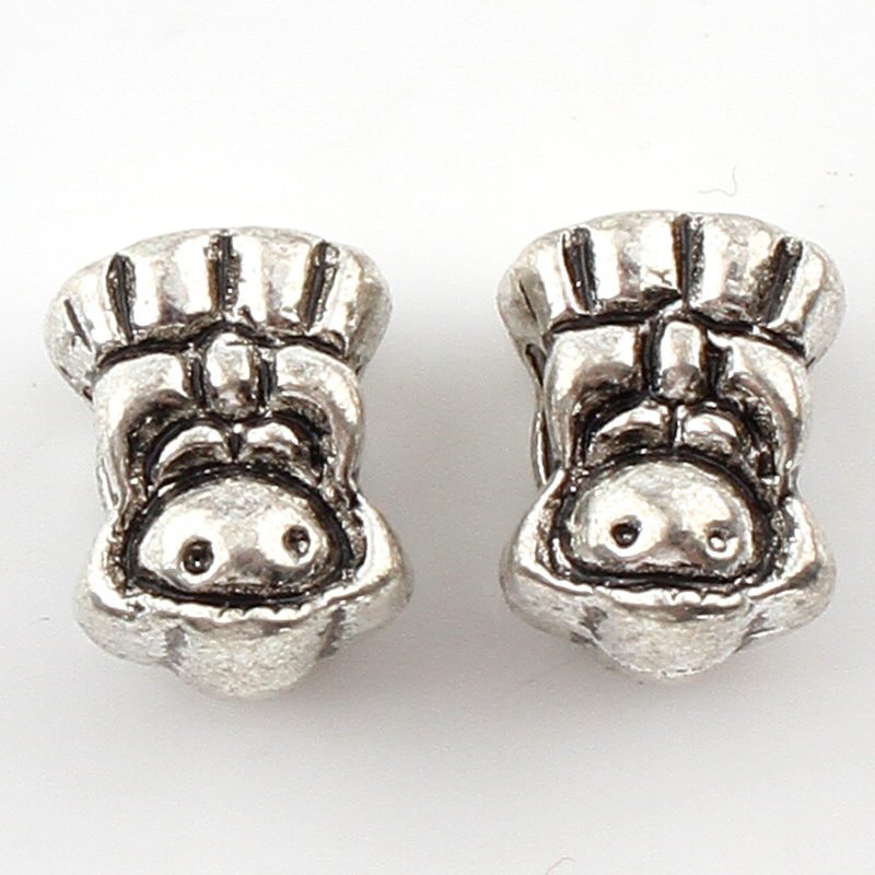 Zinc Alloy Jewelry Beads, plated, more colors for choice, 9x13x10mm, Hole:Approx 5mm, Approx 125PCs/Bag, Sold By Bag