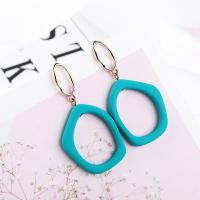 Zinc Alloy Drop Earring, gold color plated, for woman & frosted 58mm 