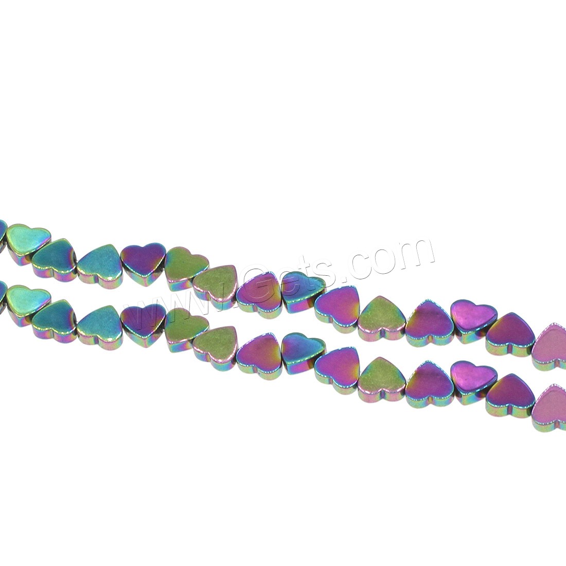 Las Perlas De Hematites Sin Magnético, Hematita no magnética, Corazón, chapado, diverso tamaño para la opción, más colores para la opción, aproximado 82PC/Sarta, Vendido por Sarta