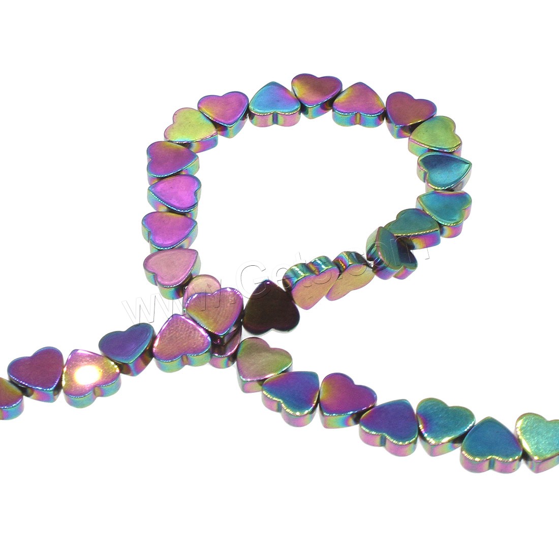 Perles hématite non-magnétique, hématite non magnétique, coeur, Placage, normes différentes pour le choix, plus de couleurs à choisir, Environ 82PC/brin, Vendu par brin