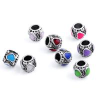 Enamel Zinc Alloy Beads, plated, for woman 9*8mm Approx 4mm 