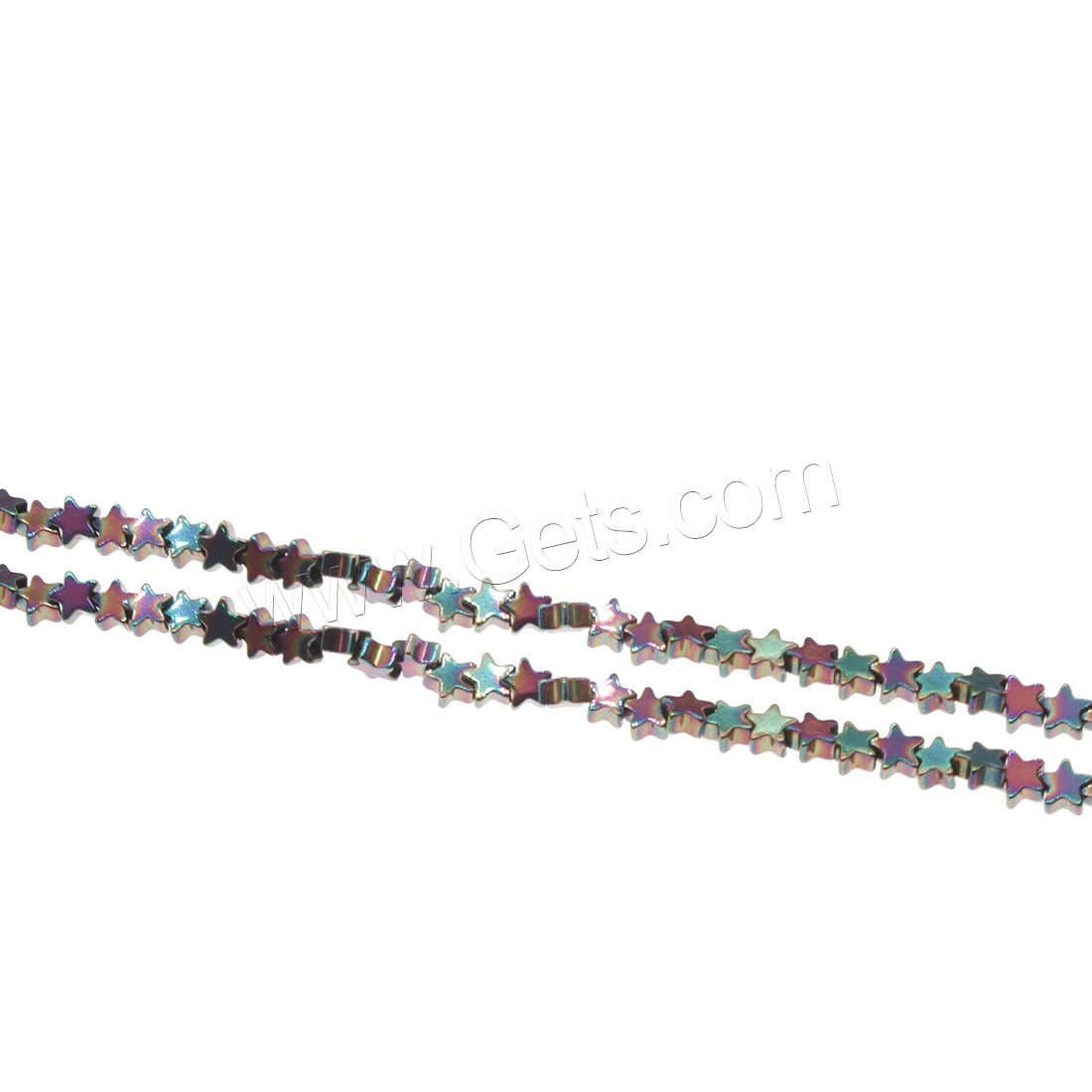 Las Perlas De Hematites Sin Magnético, Hematita no magnética, Estrella, chapado, diverso tamaño para la opción, más colores para la opción, aproximado 134PCs/Sarta, Vendido por Sarta