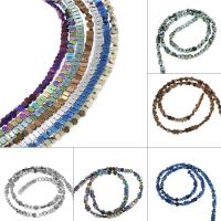 Las Perlas De Hematites Sin Magnético, Hematita no magnética, chapado, multifuncional, más colores para la opción, 5x5x3mm, aproximado 140PCs/Sarta, Vendido por Sarta