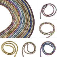 Las Perlas De Hematites Sin Magnético, Hematita no magnética, chapado, multifuncional, más colores para la opción, 4*4mm, aproximado 104PCs/Sarta, Vendido por Sarta