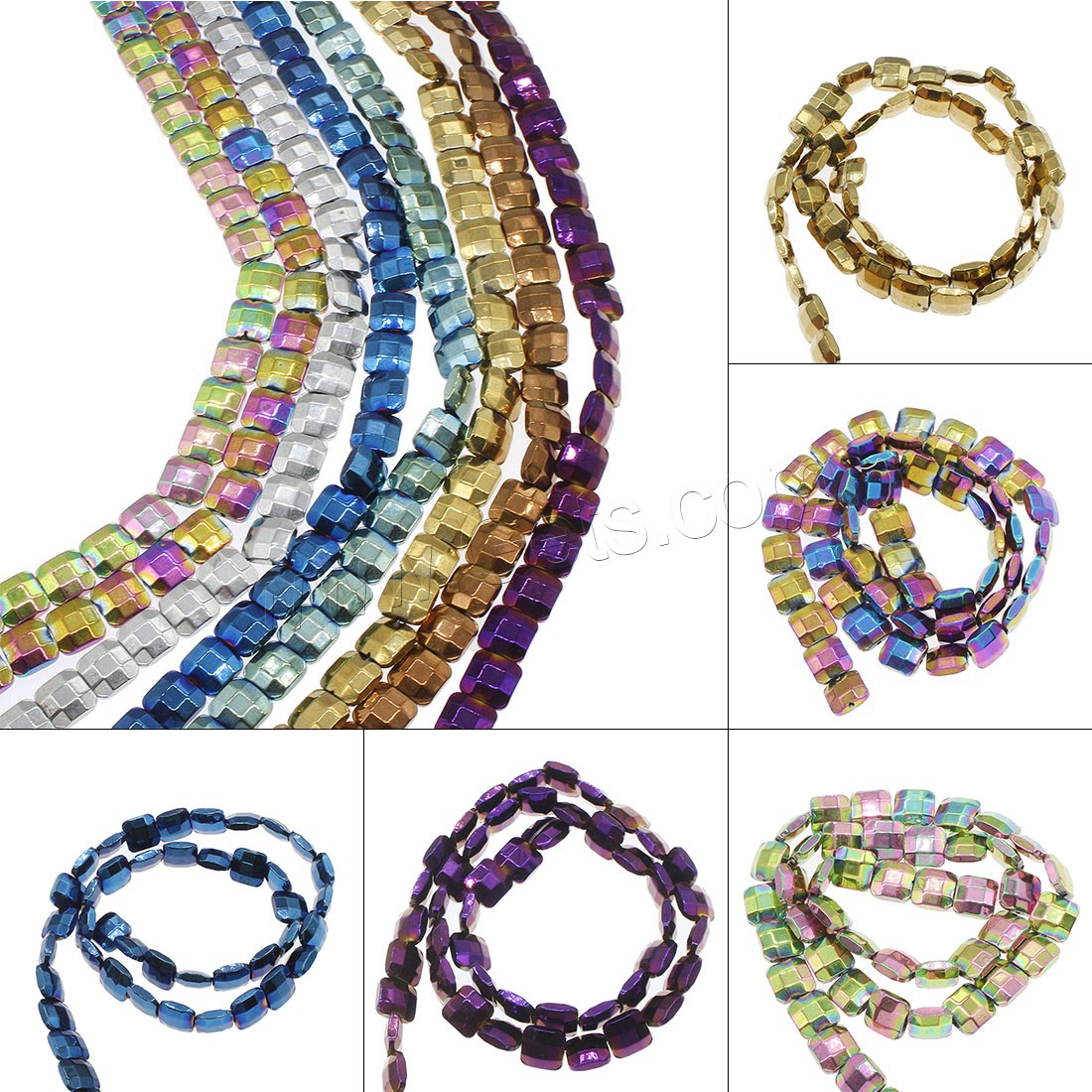 Non Magnetic Hematite Beads, plated, multifunctional & different size for choice, more colors for choice, Hole:Approx 1mm, Approx 40PCs/Strand, Sold By Strand