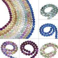 Perles hématite non-magnétique, hématite non magnétique, Plat rond, Placage, DIY, plus de couleurs à choisir, 10*3mm Environ 1mm, Environ Vendu par brin