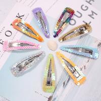 Hair Snap Clips, Zinc Alloy, with Sequins, fashion jewelry & for woman 