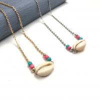 Shell Zinc Alloy Necklace, with Trumpet Shell, with 10cm extender chain, for woman Approx 17.7 Inch 