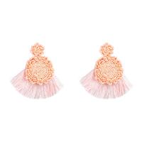 Seedbead Tassel Earring, with Polyester, fashion jewelry & for woman 
