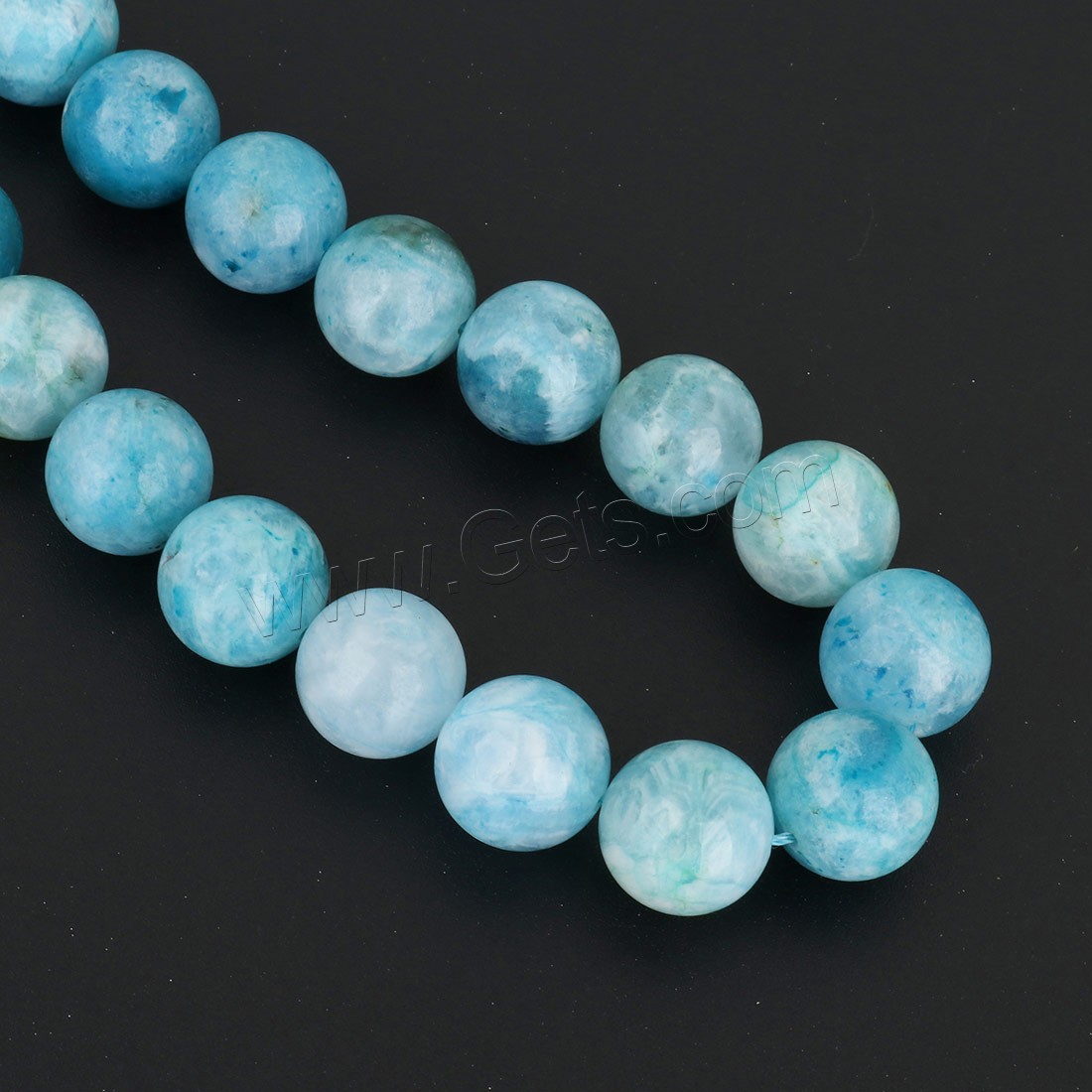 Hémimorphite perles, Rond, normes différentes pour le choix, bleu, Longueur:Environ 15.5 pouce, Vendu par brin