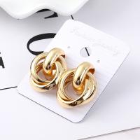 Zinc Alloy Stud Earring, stainless steel post pin, gold color plated, for woman, 21mm 