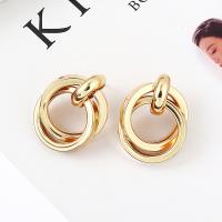 Zinc Alloy Stud Earring, stainless steel post pin, plated, for woman 37mm 