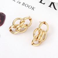 Zinc Alloy Stud Earring, stainless steel post pin, plated, for woman & hollow 30mm 