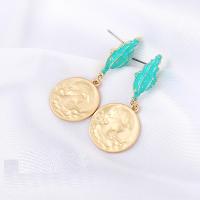 Zinc Alloy Drop Earring, gold color plated, fashion jewelry & for woman, 47mm 