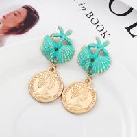 Zinc Alloy Drop Earring, real gold plated, fashion jewelry & for woman, 45mm 
