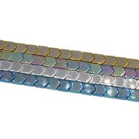 Las Perlas De Hematites Sin Magnético, Hematita no magnética, chapado, Bricolaje, más colores para la opción, 8x7x3mm, agujero:aproximado 1mm, aproximado 66PCs/Sarta, Vendido por Sarta